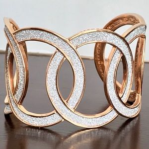 Rebecca Italy 18K Rose Gold Circle Cuff Bracelet